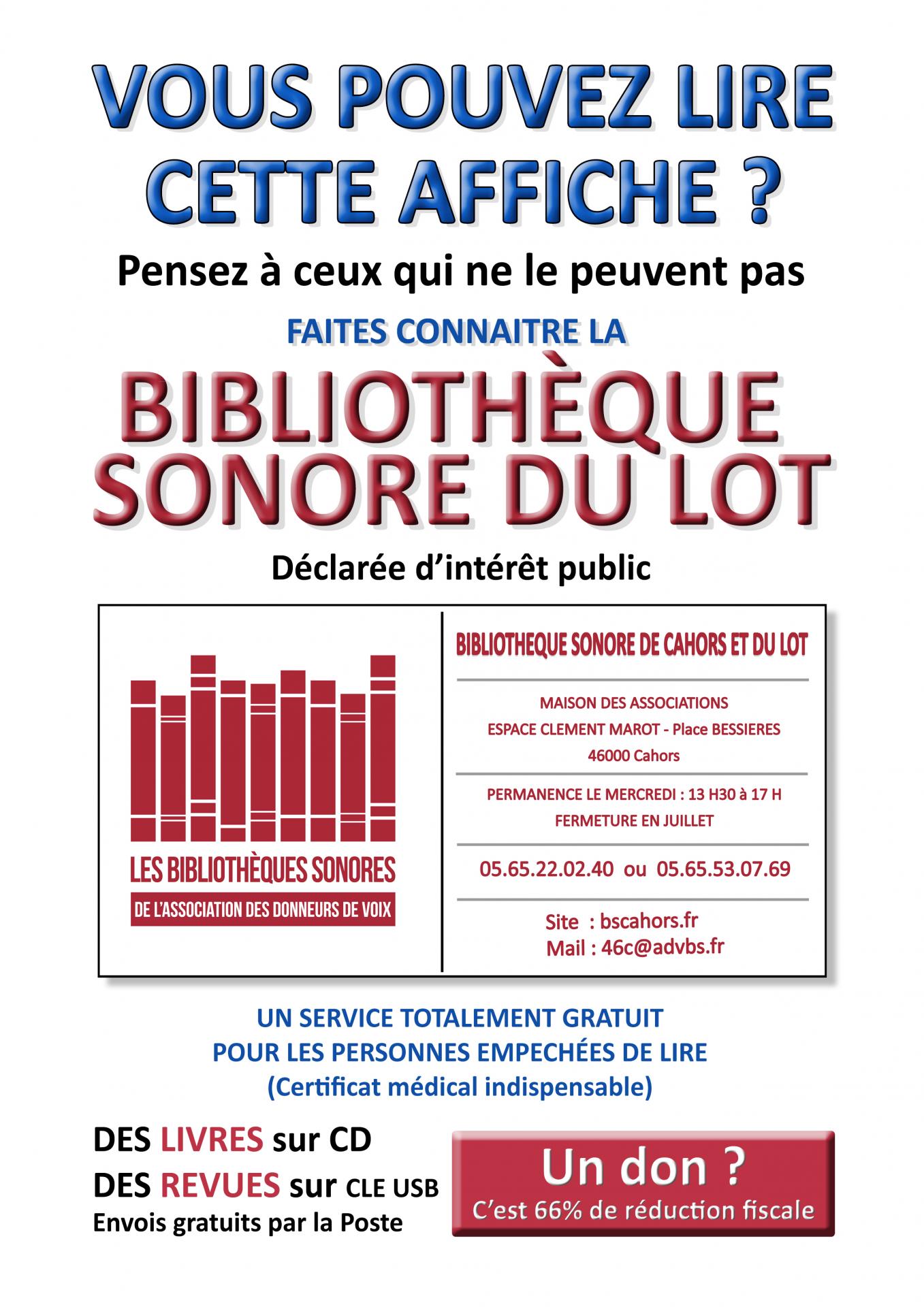 Affiche bibliotheque sonore a4